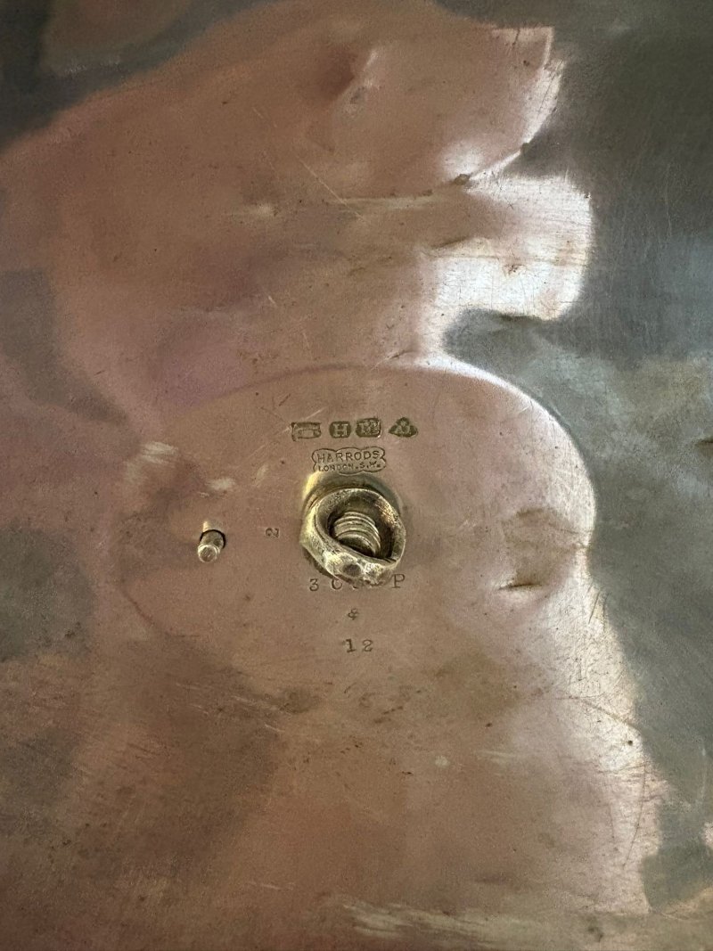 Antique Set of Three Quality Harrods Silver Plate Meat Domes